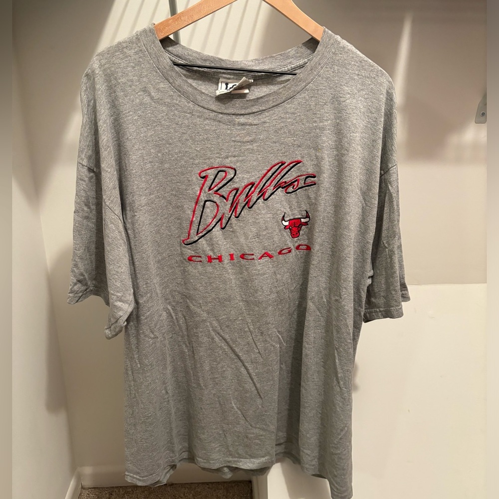 Vintage Retro Chicago Bulls Lee Sport Grey Tee Shirt